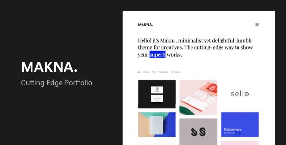 Makna Minimalist and Delightful Portfolio Tumblr Theme