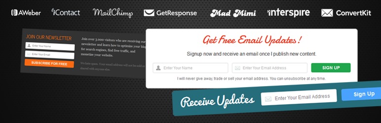 Optin Forms email opt-in plugin for wordpress